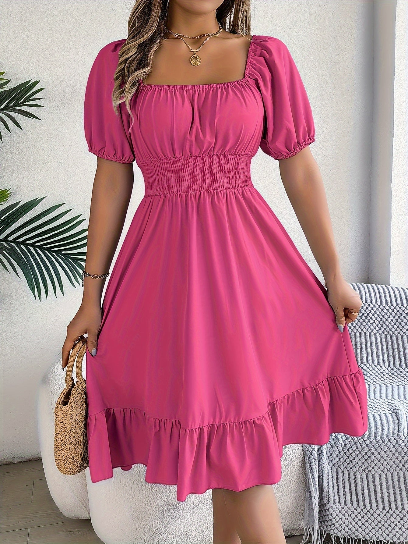 Eva™ | Vestido Elegante de Manga Abullonada
