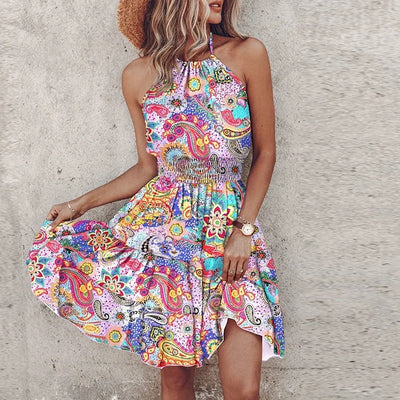 Pilar™ | Tu Imprescindible Vestido Halter para un Verano Radiante