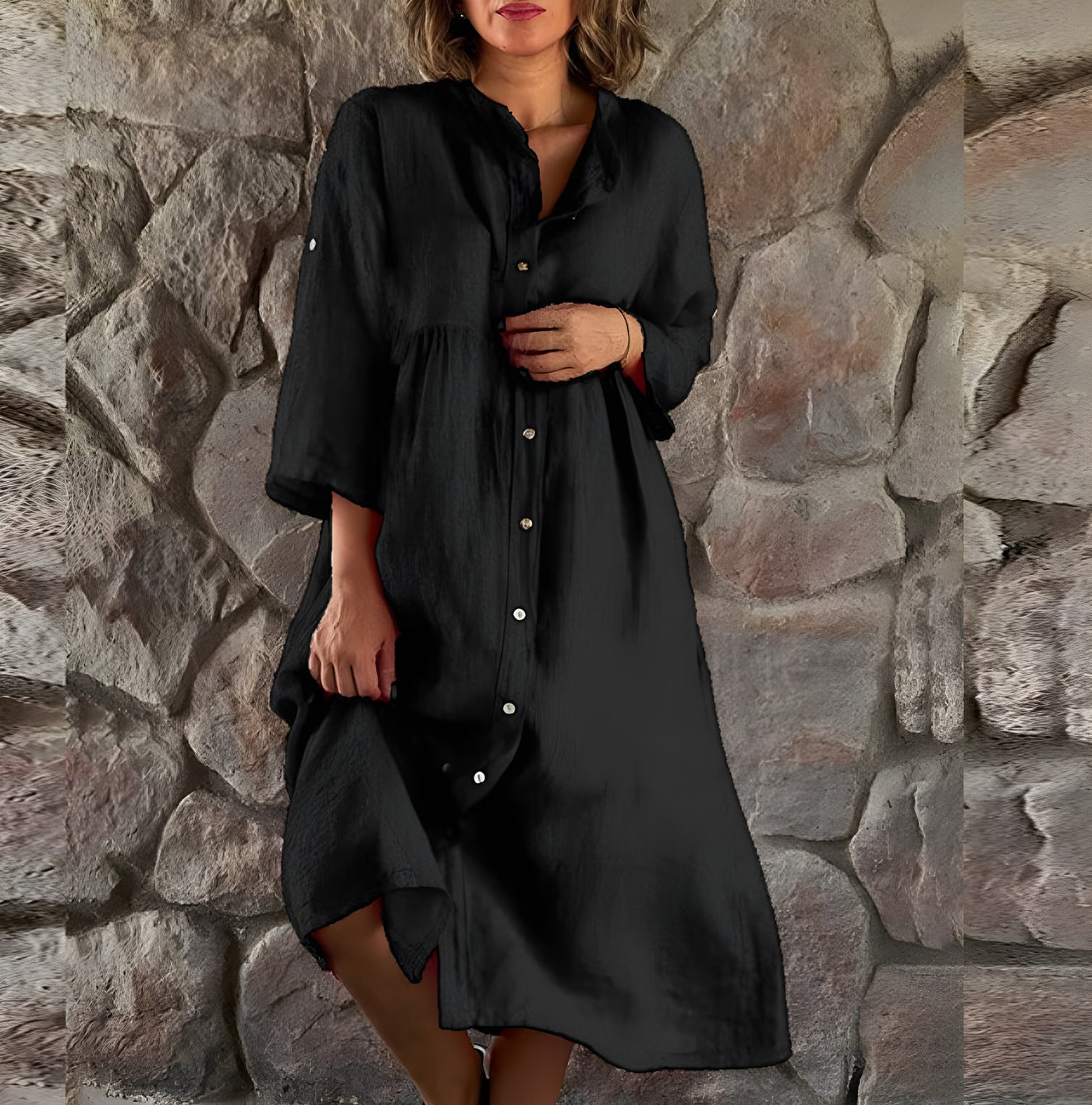 Alba™ | Vestido Midi Elegante – Estilo y Comodidad Atemporal