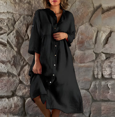 Alba™ | Vestido Midi Elegante – Estilo y Comodidad Atemporal