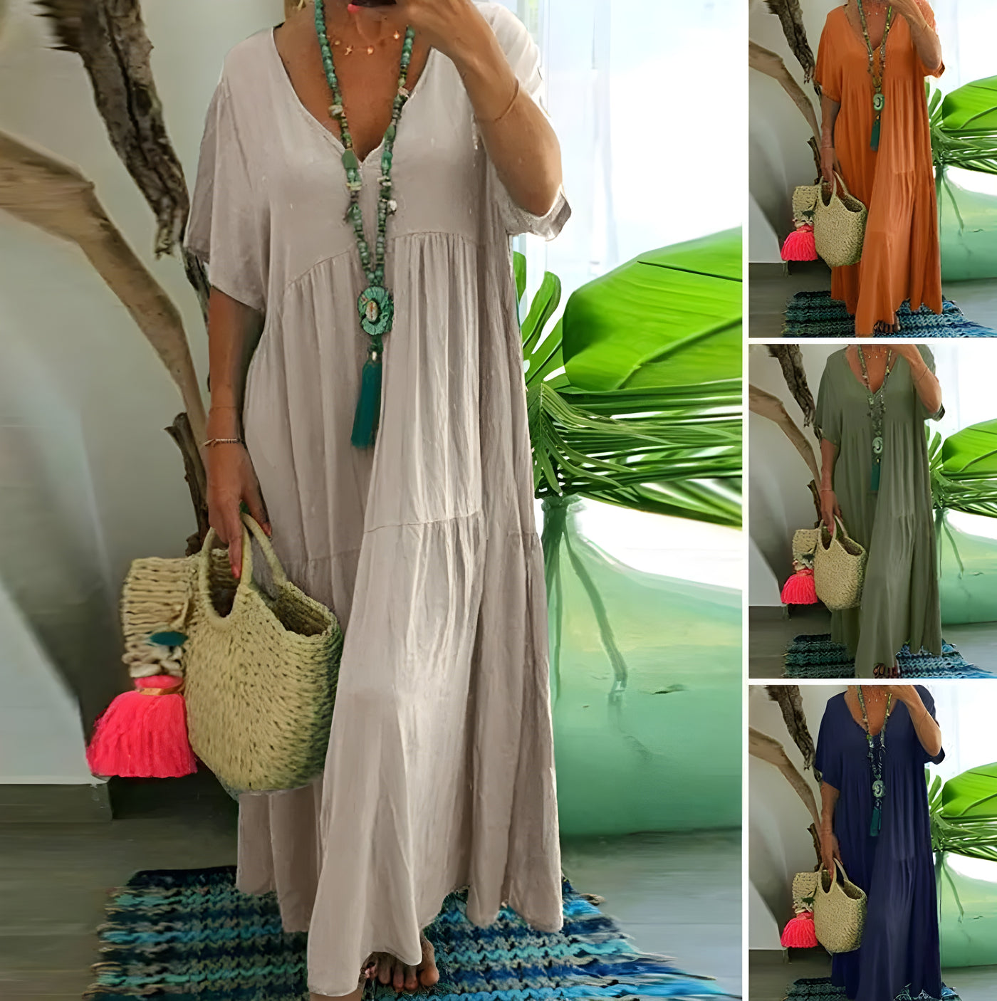 Rosario™ | El Vestido de Algodón y Lino Definitivo para el Verano