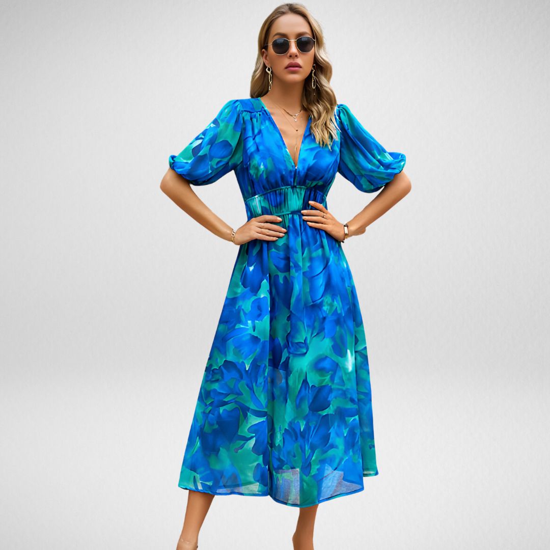 Andrea™ | Vestido Midi Encantador con Escote en V