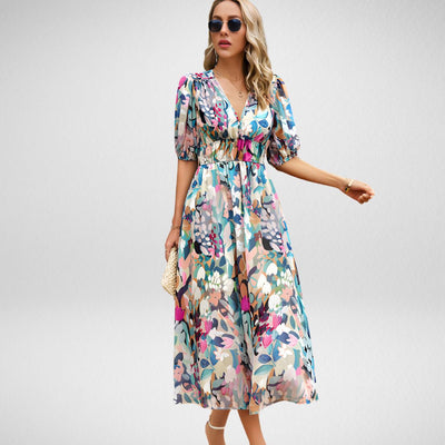 Andrea™ | Vestido Midi Encantador con Escote en V