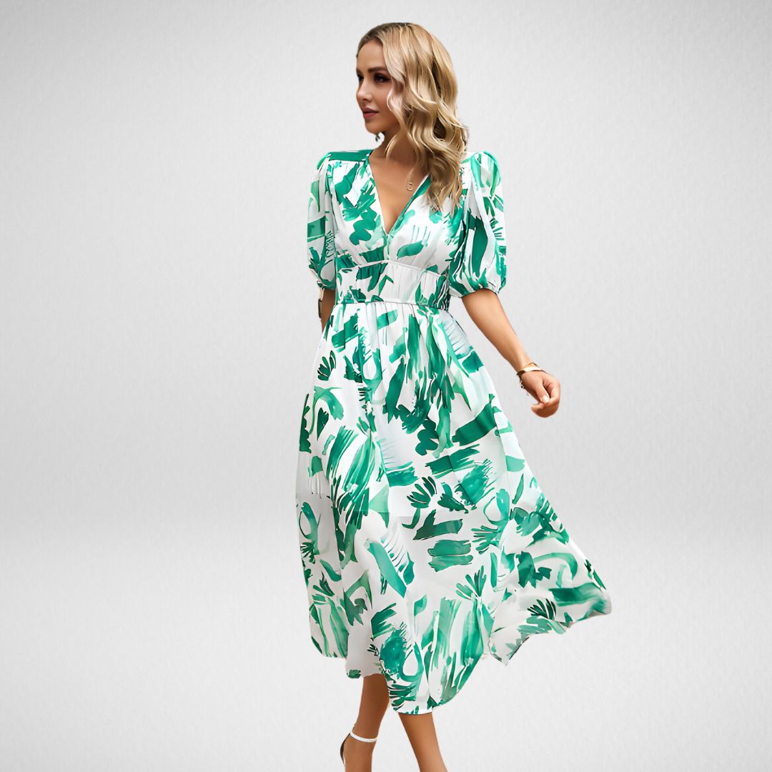 Andrea™ | Vestido Midi Encantador con Escote en V