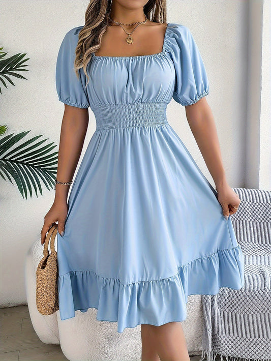 Eva™ | Vestido Elegante de Manga Abullonada