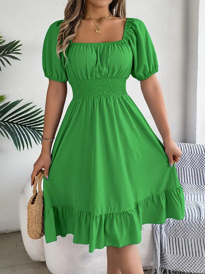 Eva™ | Vestido Elegante de Manga Abullonada