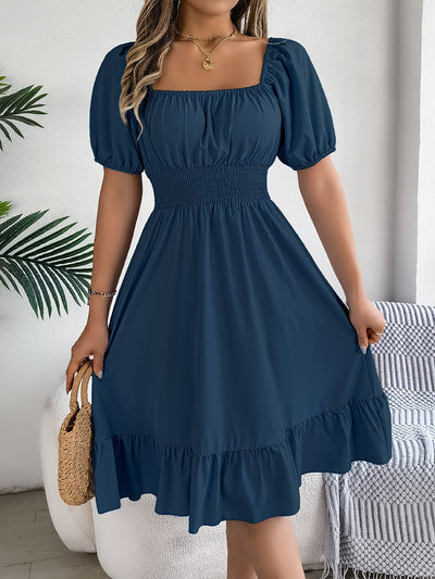 Eva™ | Vestido Elegante de Manga Abullonada